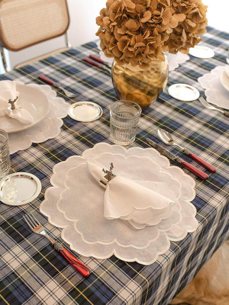 Íris Placemat, White with White