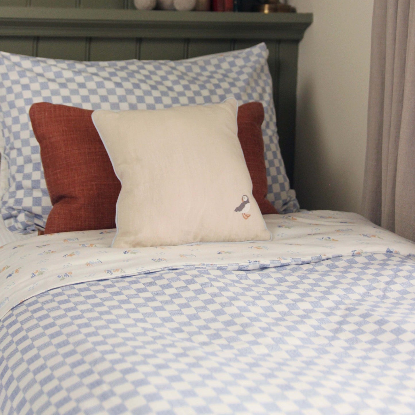 Square Linen Scatter Cushion - Coastline