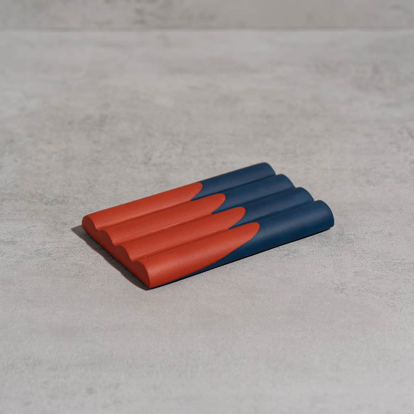 Soap Dish No1 - Scarlet & Inky Blue