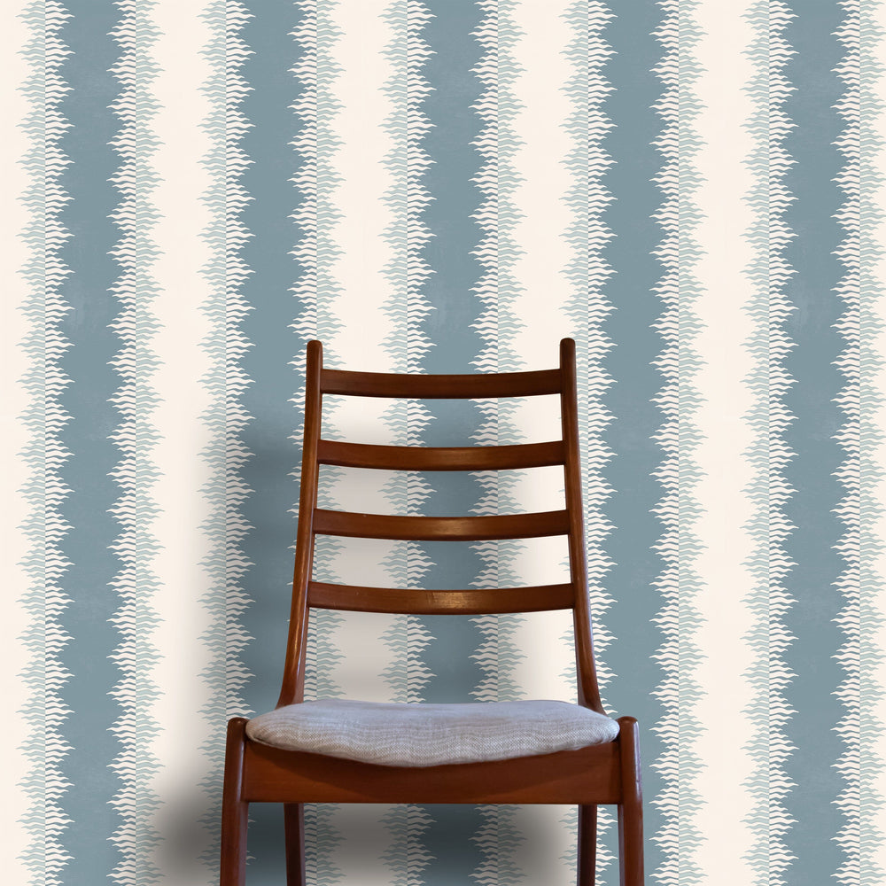 Crimped Stripe - Stone Blue