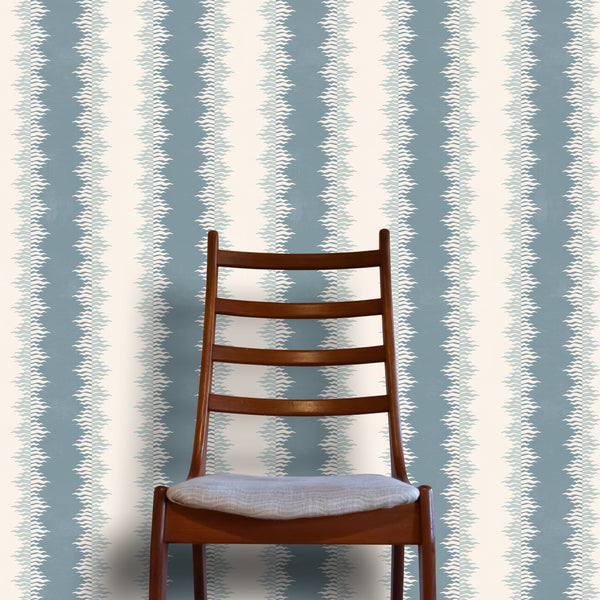 Crimped Stripe - Stone Blue
