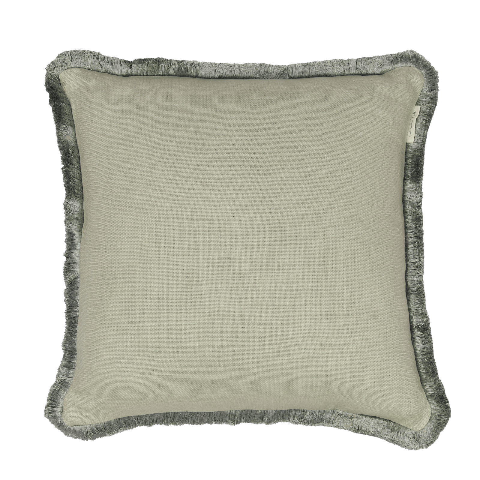 Heavyweight Middleton Green - Fringed Cushion - 50 x 50