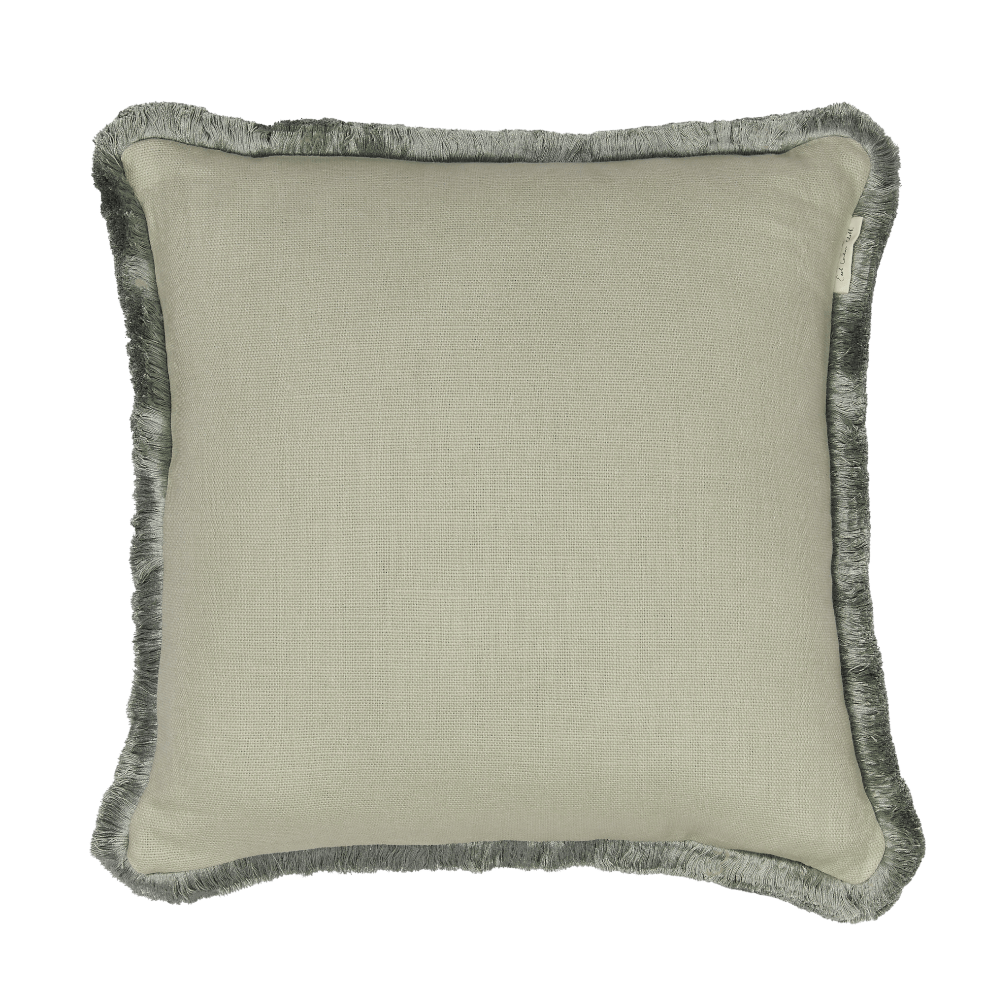 Heavyweight Middleton Green - Fringed Cushion - 50 x 50