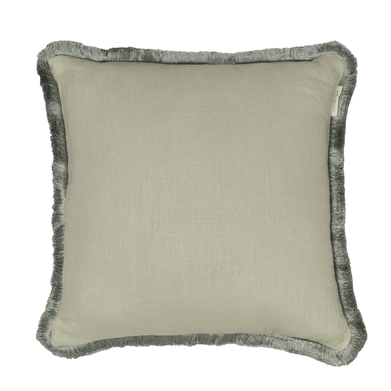 Heavyweight Middleton Green - Fringed Cushion - 50 x 50