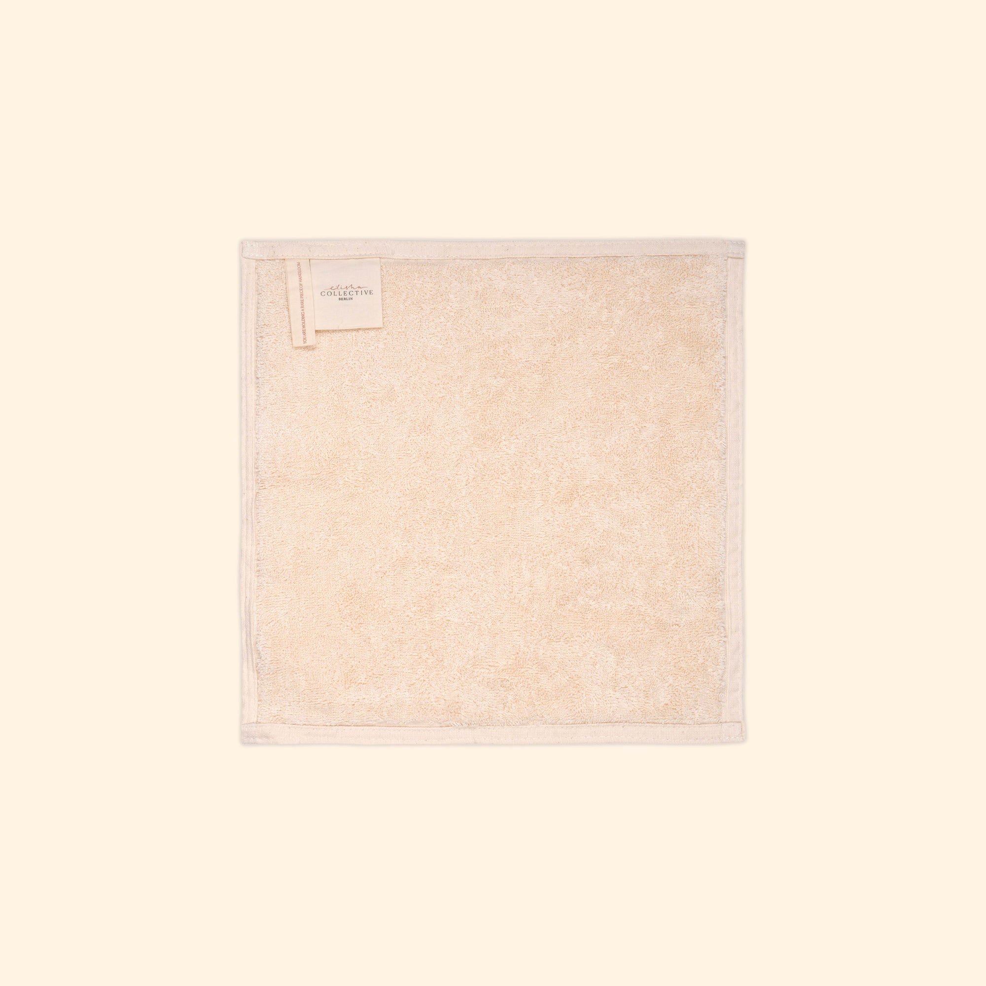 Plush & Bare Pure Cotton Face Cloth In Cream