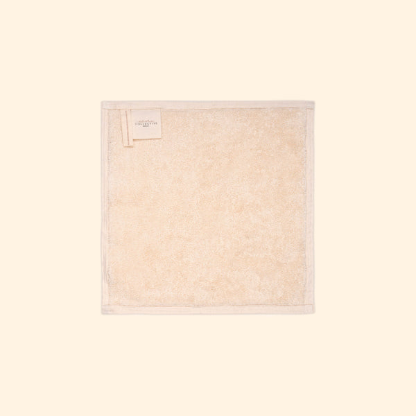 Plush & Bare Pure Cotton Face Cloth In Cream