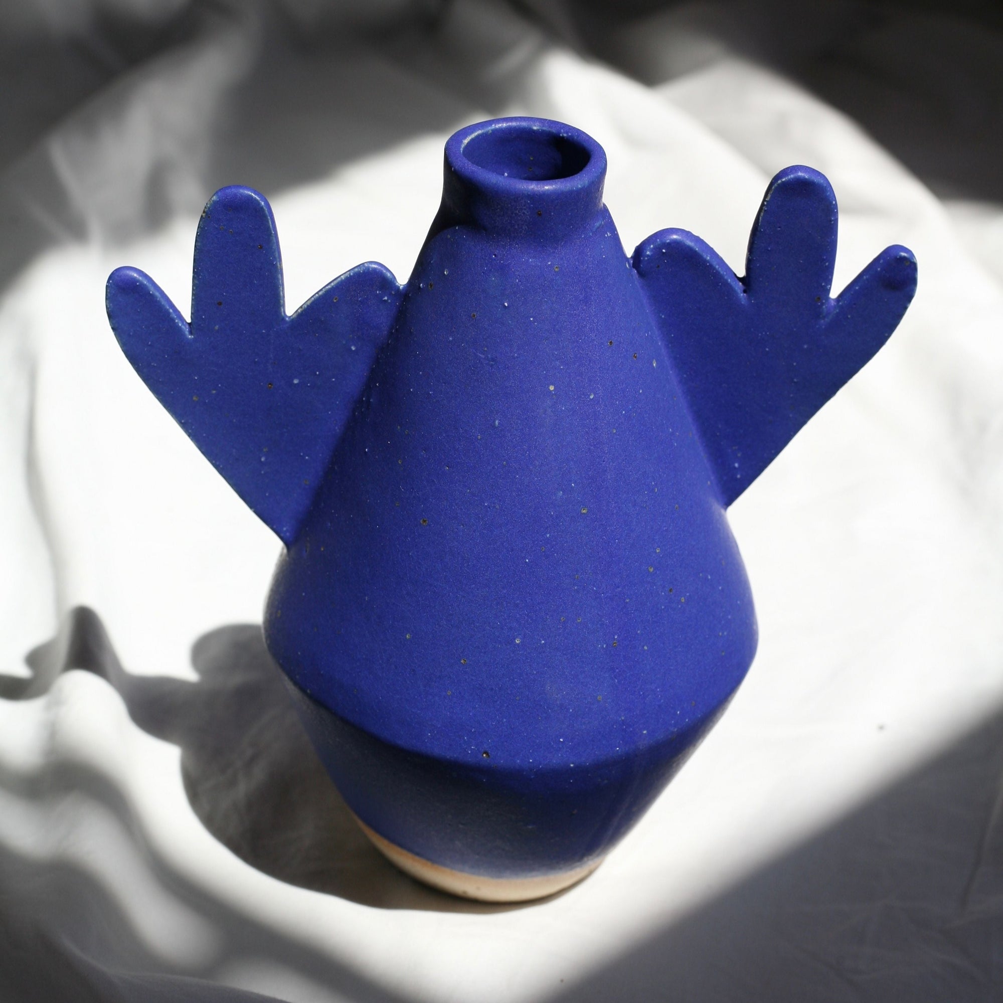 Diamond Vase with Flower Handles