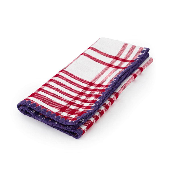 Red and Purple Trattoria Set of Two Napkins