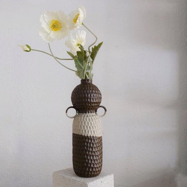 Alma-May - Carved Stoneware Vase - Magdalena Clay