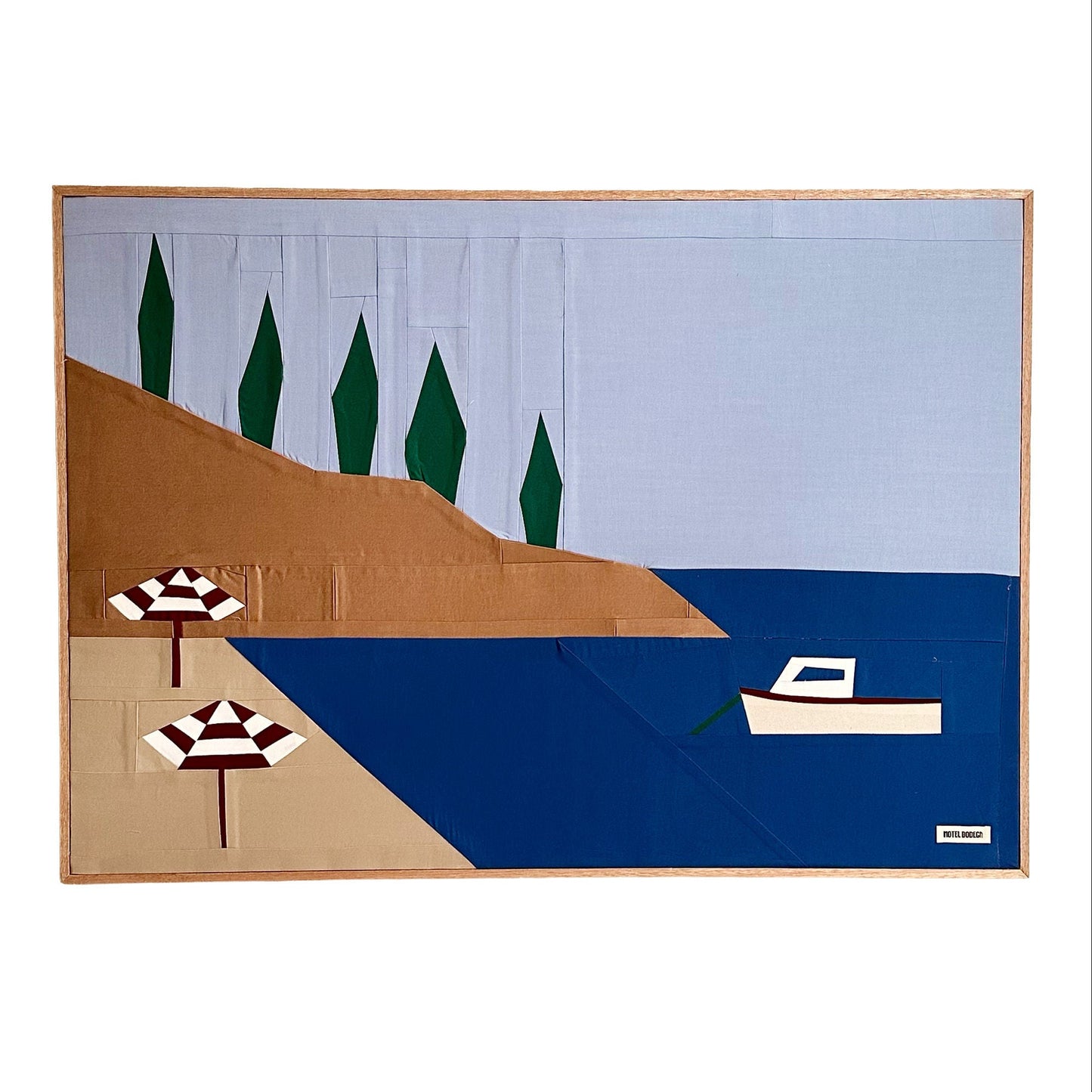 Seascape Hand Framed Original Quilted Artwork