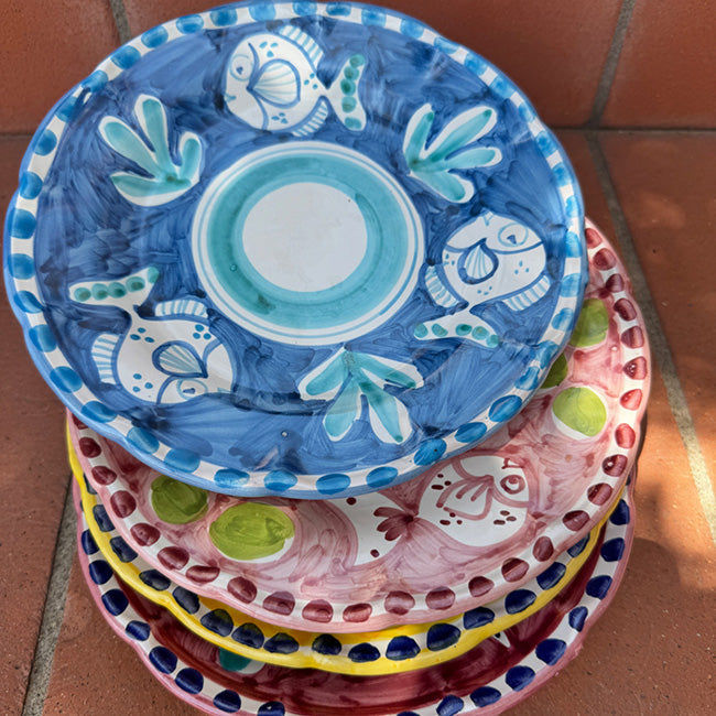 Amalfi Pasta Plate 25cm Blue Whale