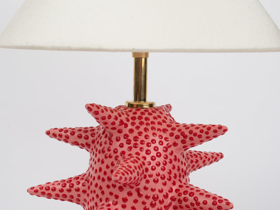 Tall 'Spike' Table Lamp - Pink & Red Dots