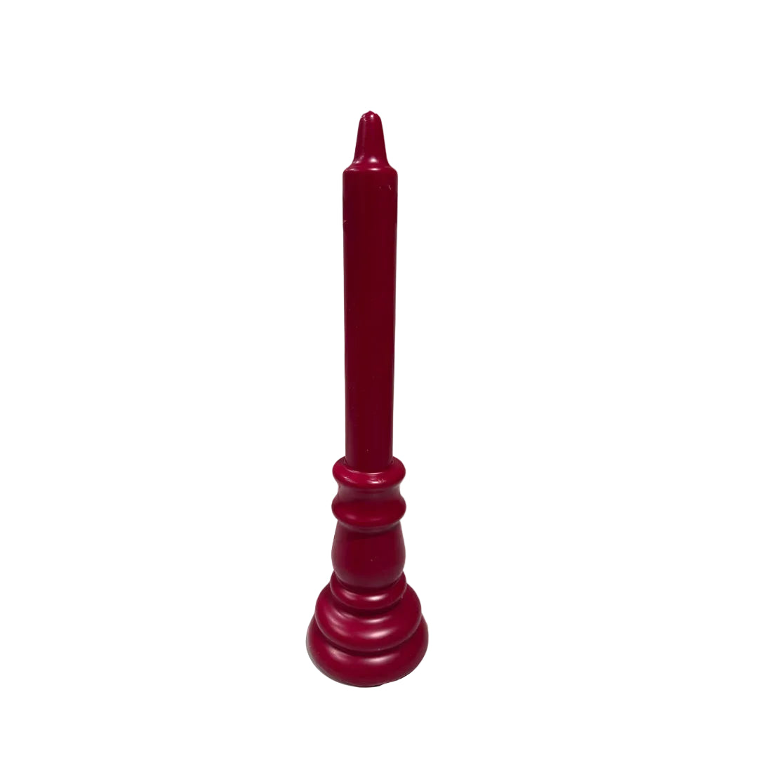 Burgundy Taper Candle