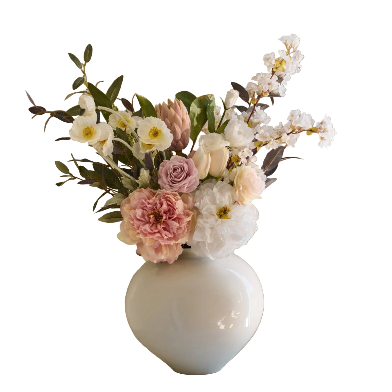 Emily - Faux Flower Arrangement - Whites & Pinks