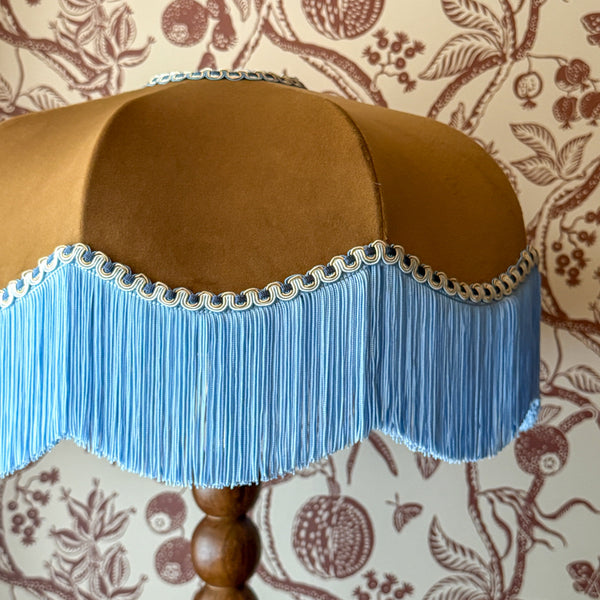 The Stella Brown Fringed Lampshade-
