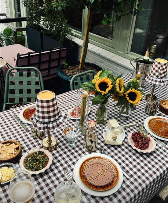 Tony Tablecloth Brown Gingham