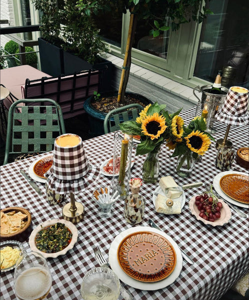 Tony Tablecloth Brown Gingham