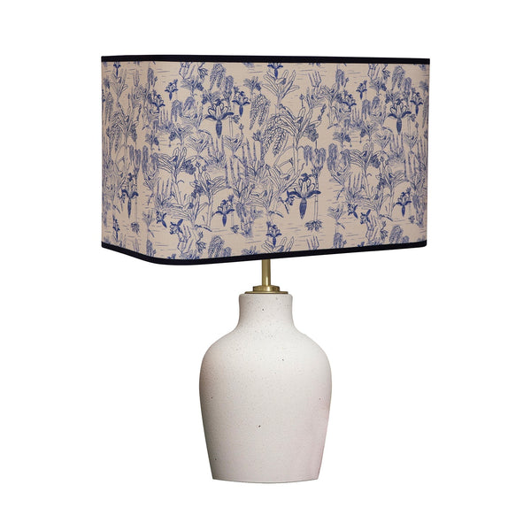 Tropicalia | Porcelain Blue Oblong 16" Lampshade