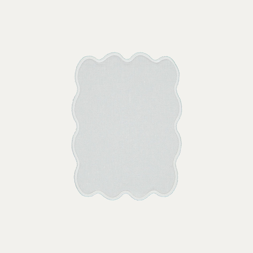 White Palm Cocktail Napkin with White