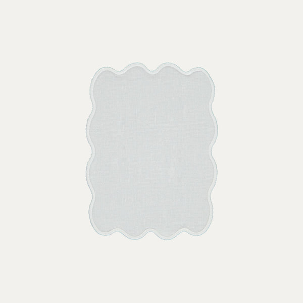 White Palm Cocktail Napkin with White