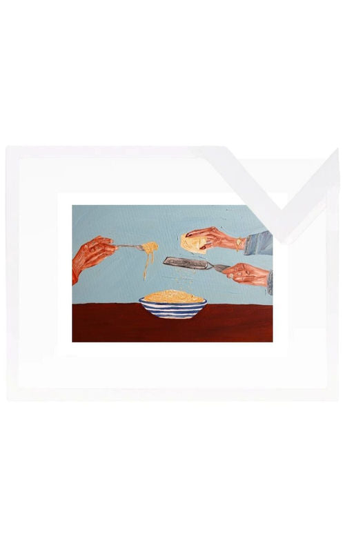 Sharing Pasta Fine Art Print