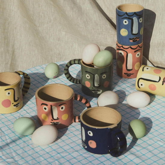 Face Mug Dark Blue
