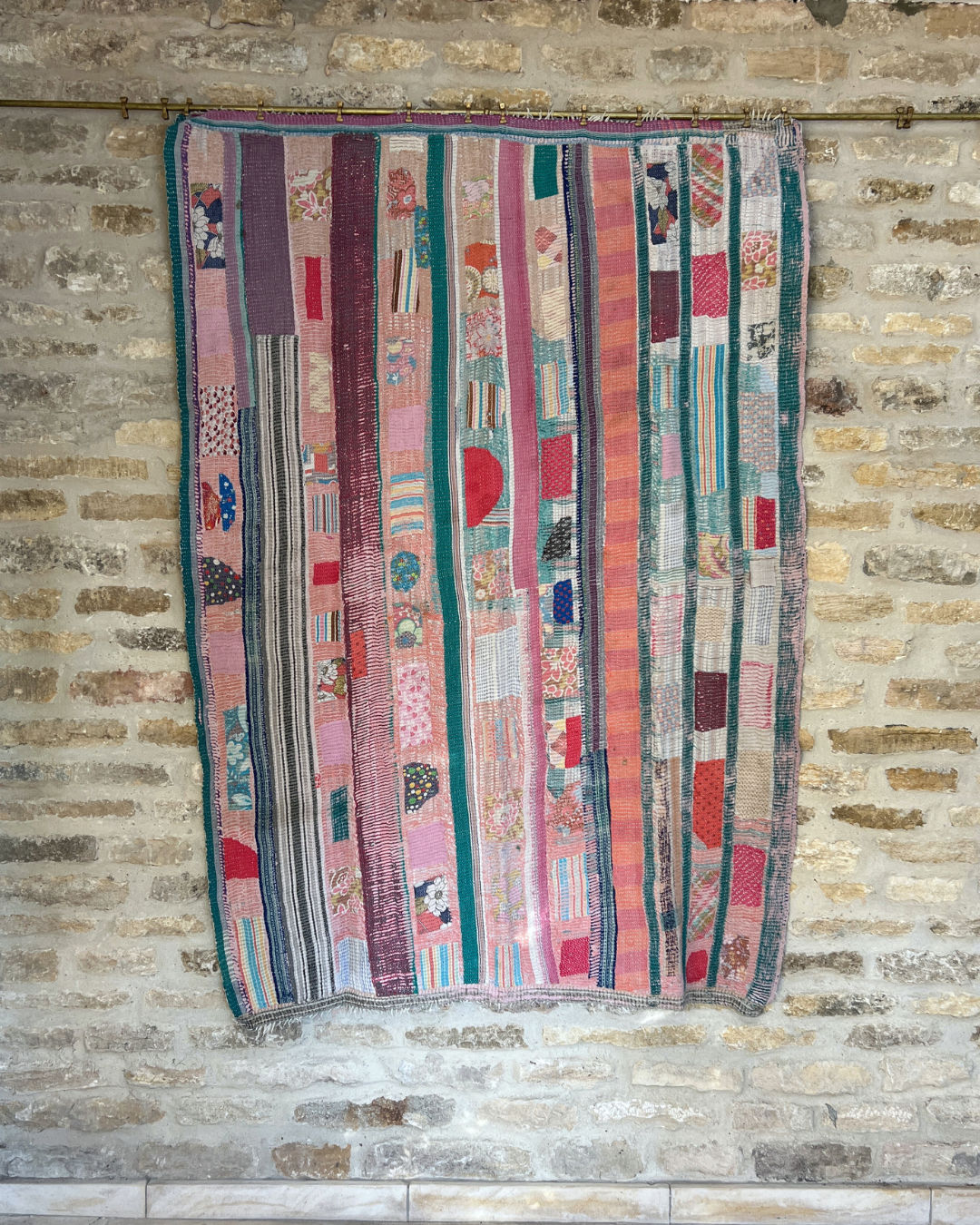 Patchwork Kantha Quilt No. 006