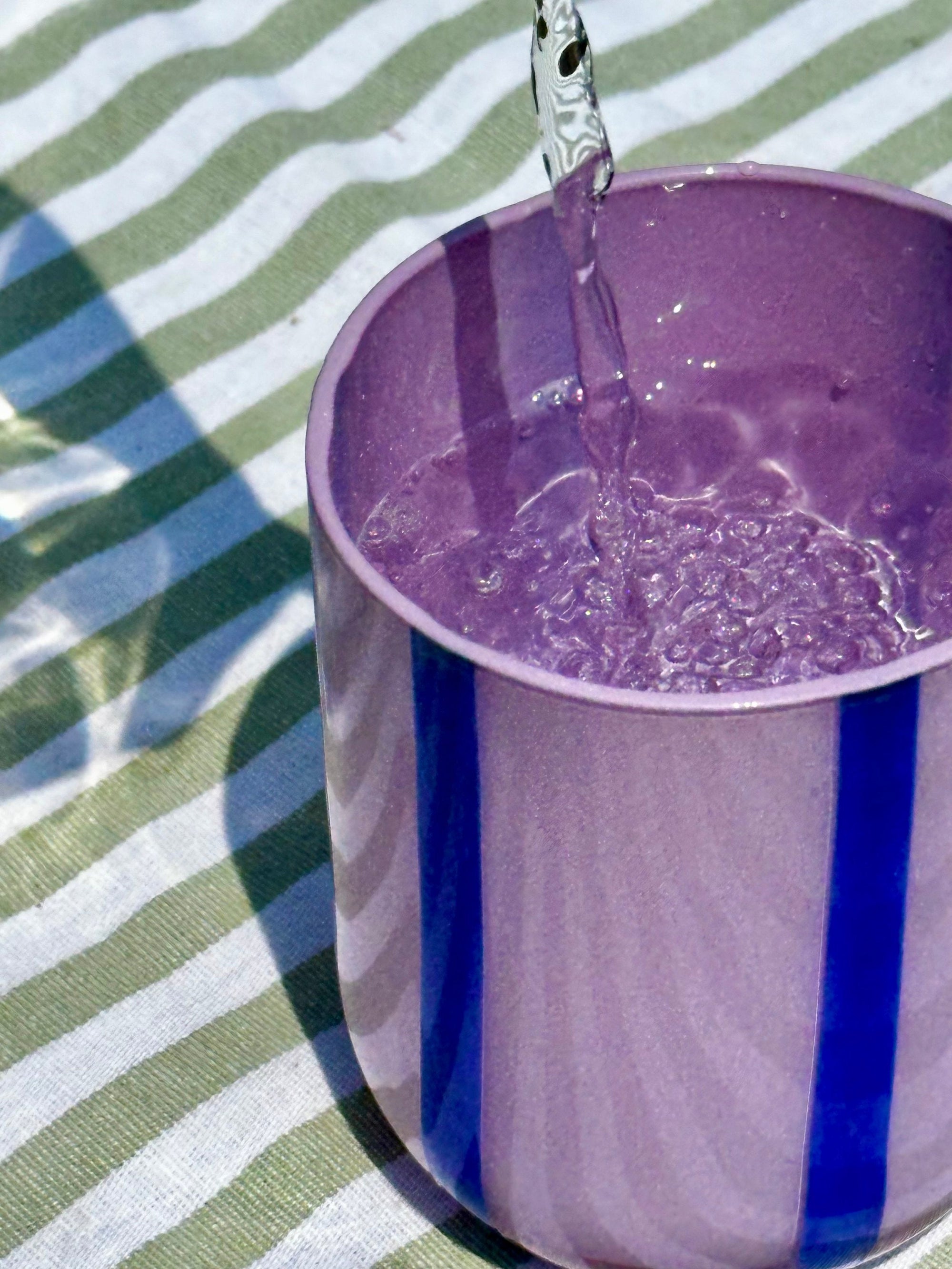 Atina Glassware | Lilac & Navy