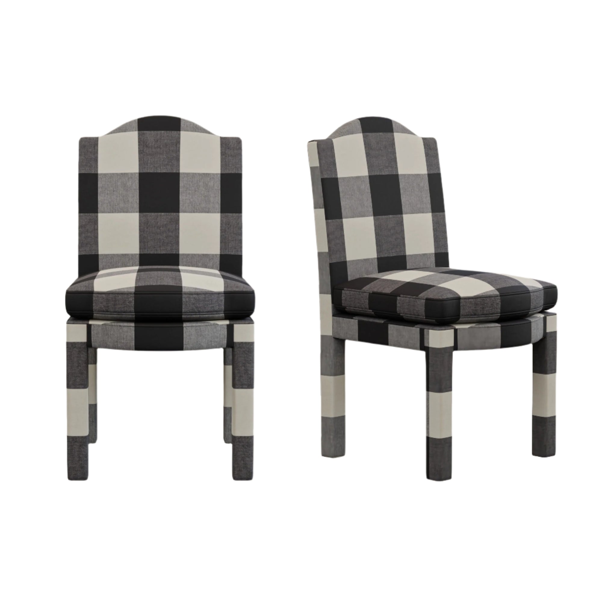 Pair of Leo Dining Chairs, Pepper-