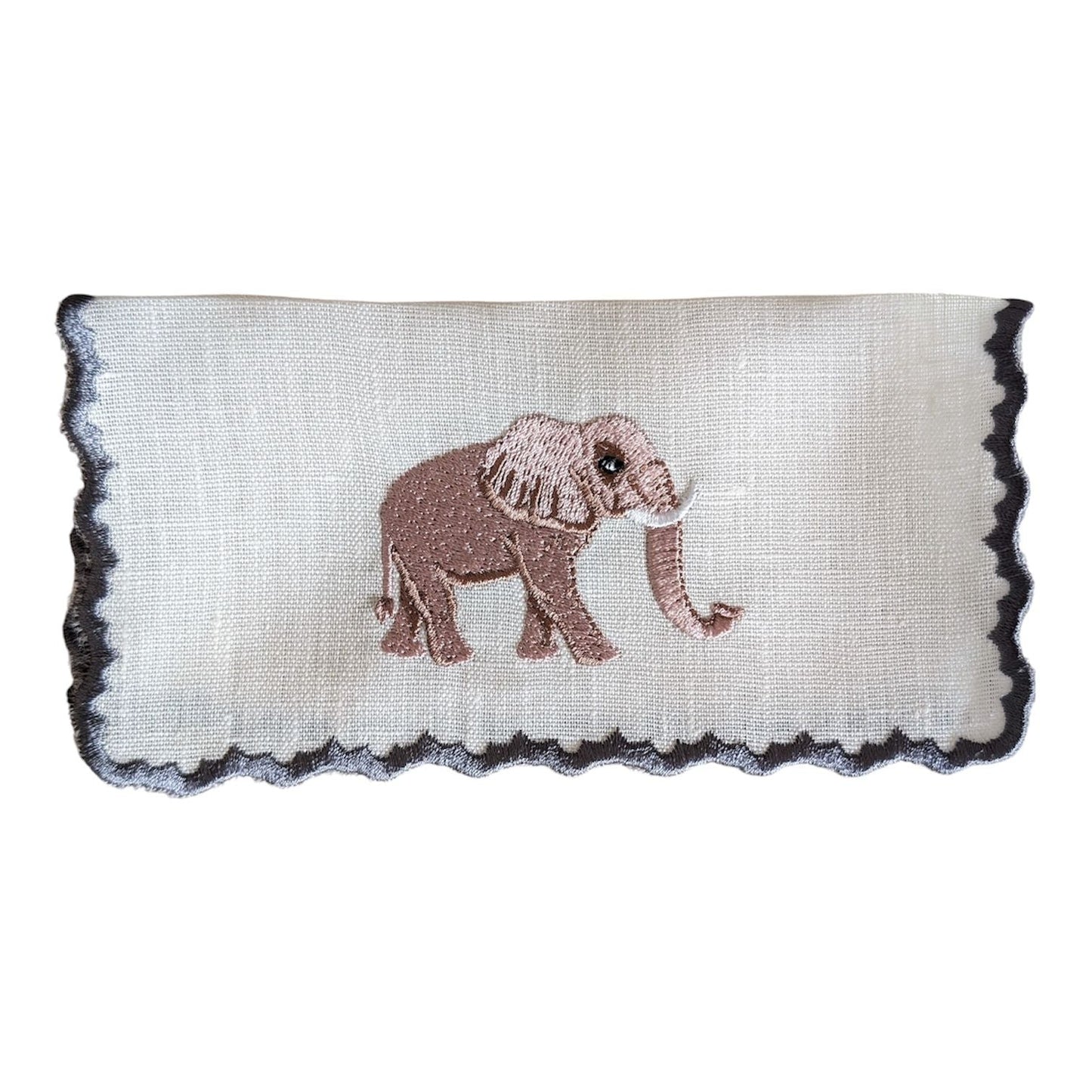 KENYA - Animals embroidery cocktail napkin set (set of 6)