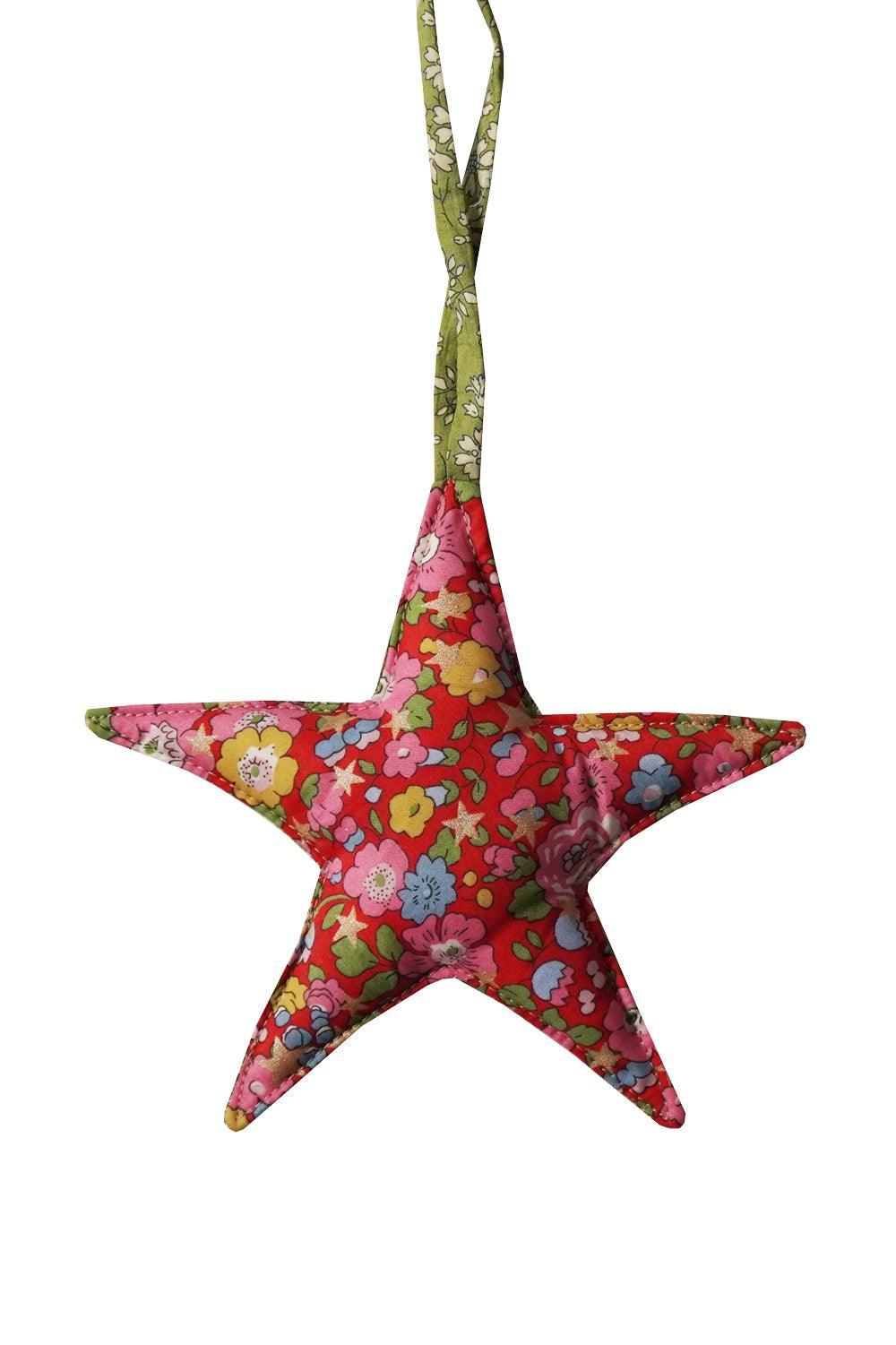Star Decoration made with Liberty Fabric BETSY STAR & CAPEL