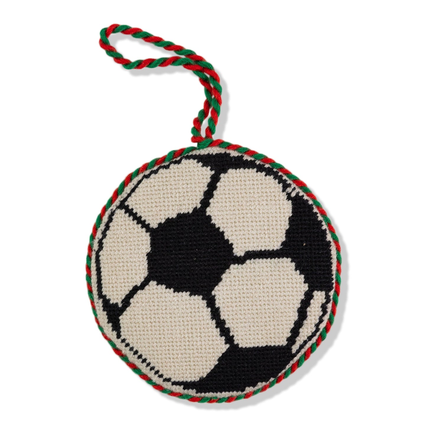 Needlepoint Icon Ornament - Soccer Ball