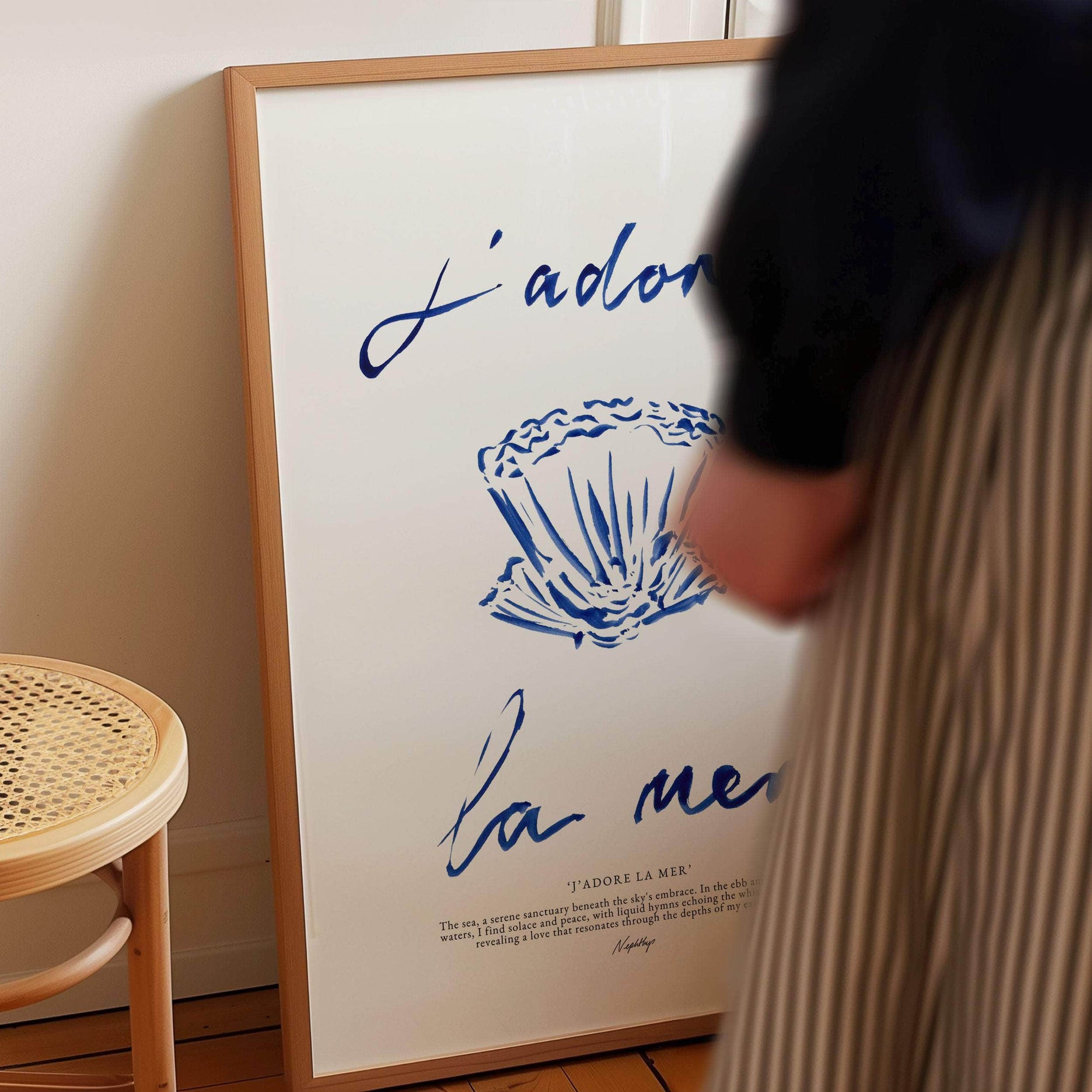 J'adore La Mer Print (Brushstroke)