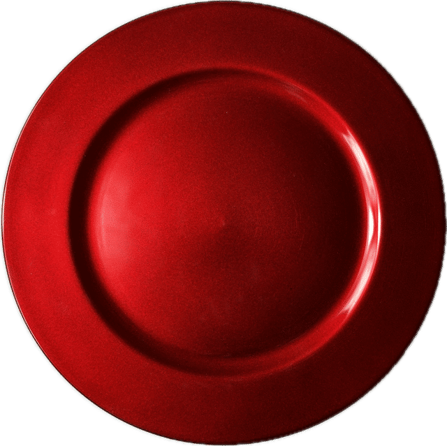 Charger Plate - Red - Set Of 6