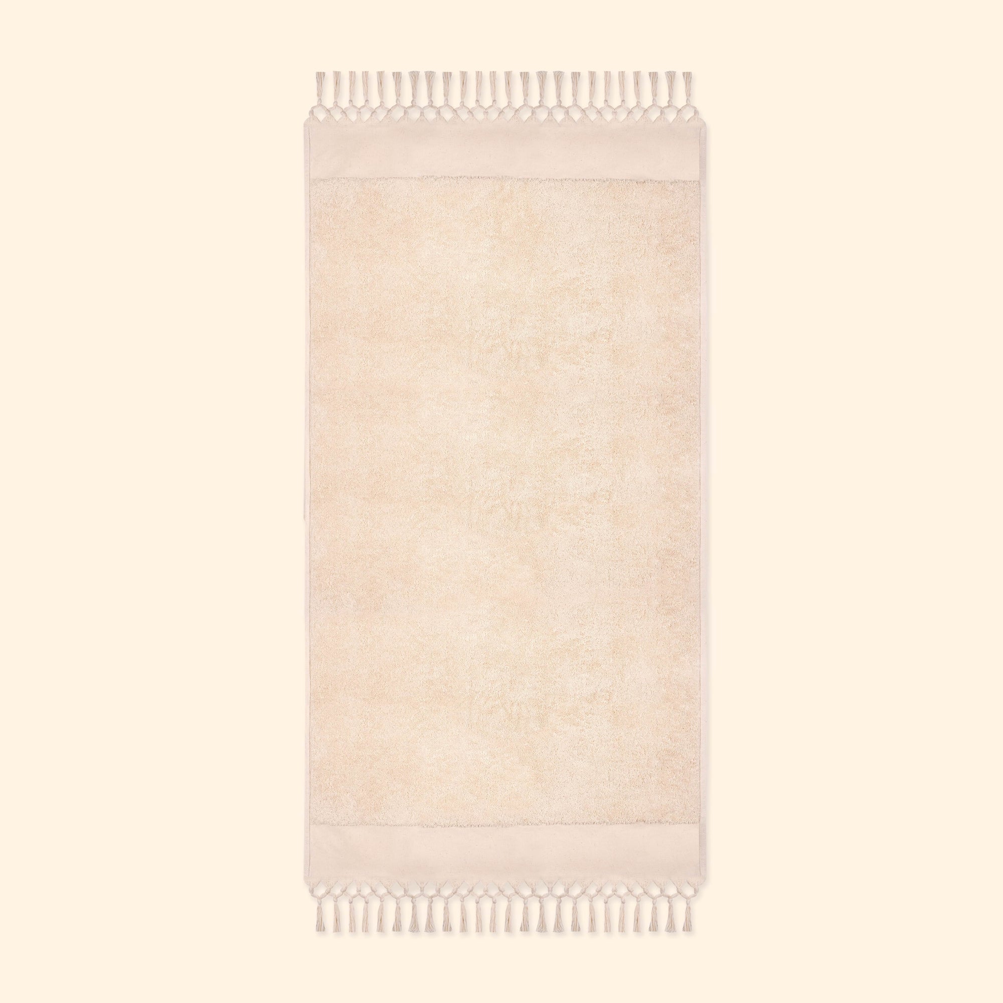 Plush & Bare Pure Cotton King Bath Towel In Cream