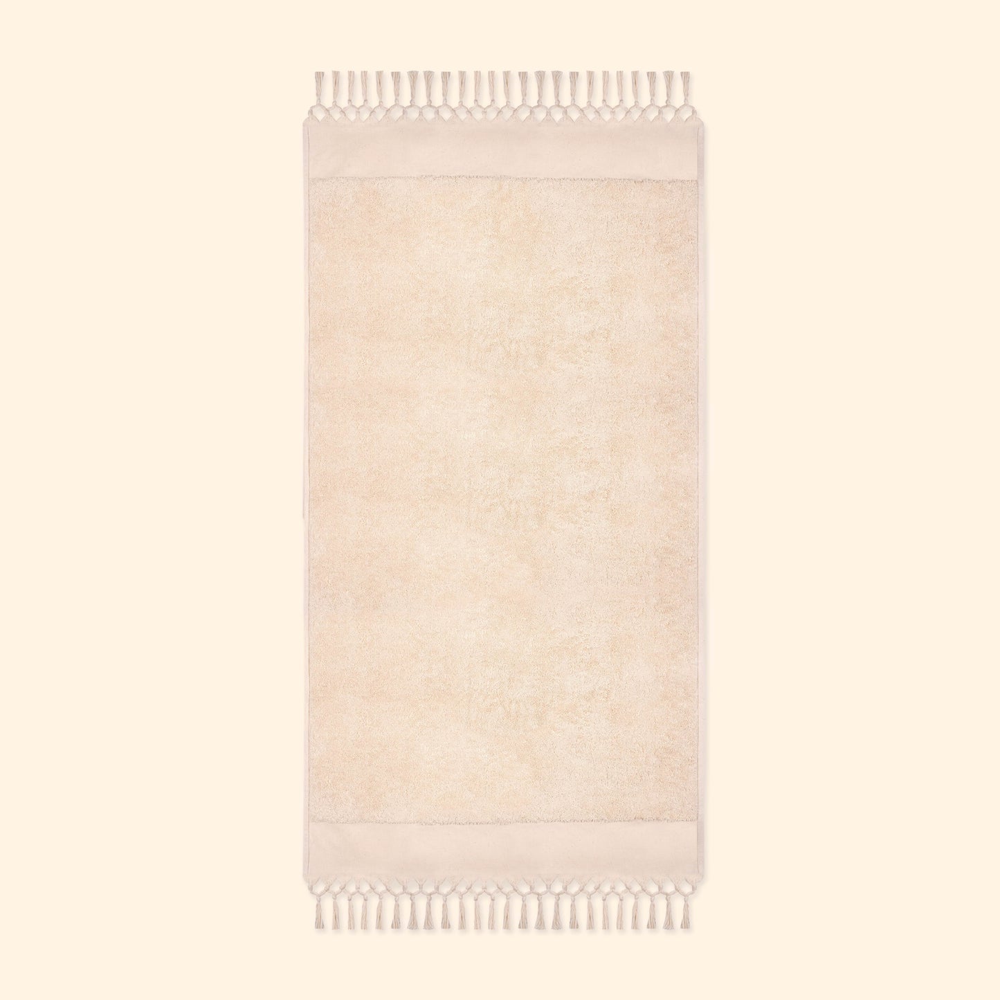 Plush & Bare Pure Cotton King Bath Towel In Cream