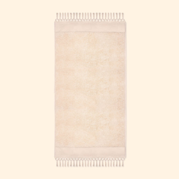 Plush & Bare Pure Cotton King Bath Towel In Cream