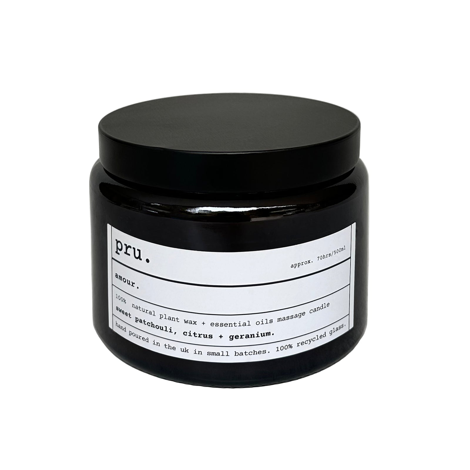 Apothecary 100% Essential Oil Massage Candle - Amour