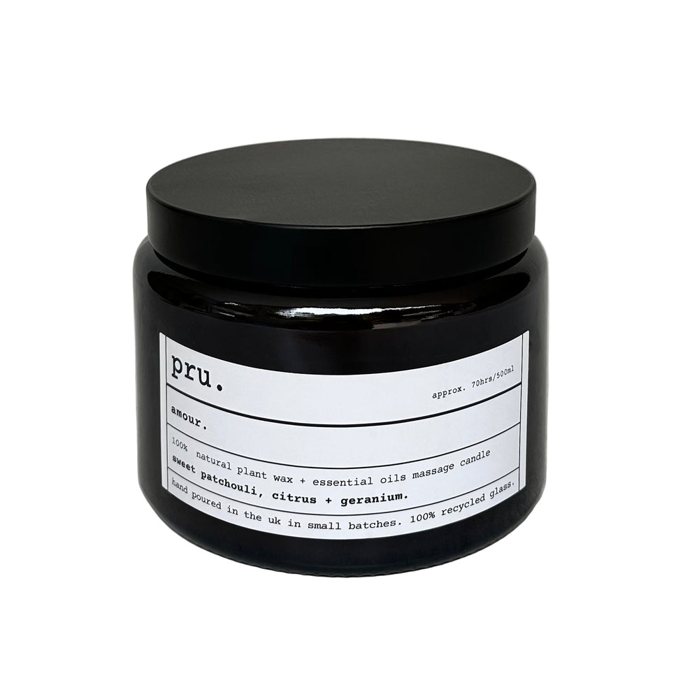 Apothecary 100% Essential Oil Massage Candle - Amour