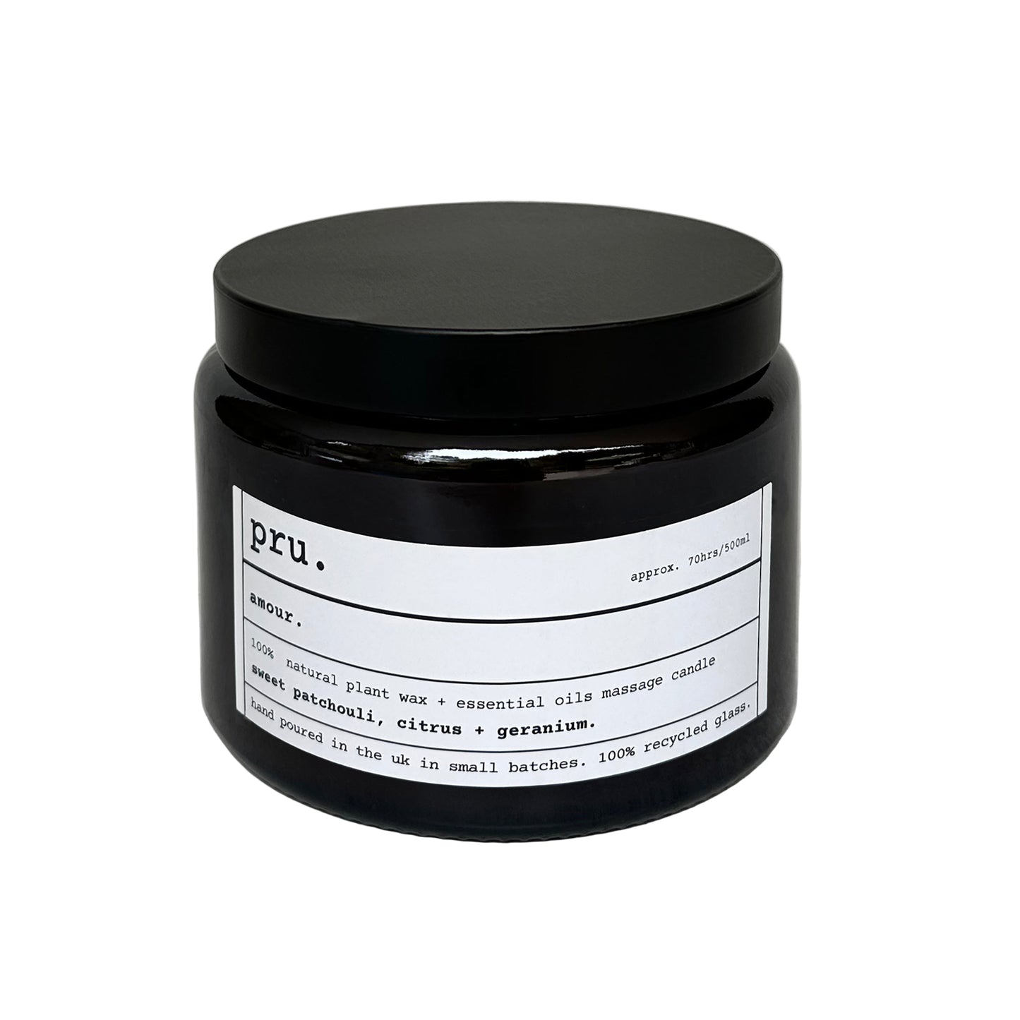 Apothecary 100% Essential Oil Massage Candle - Amour