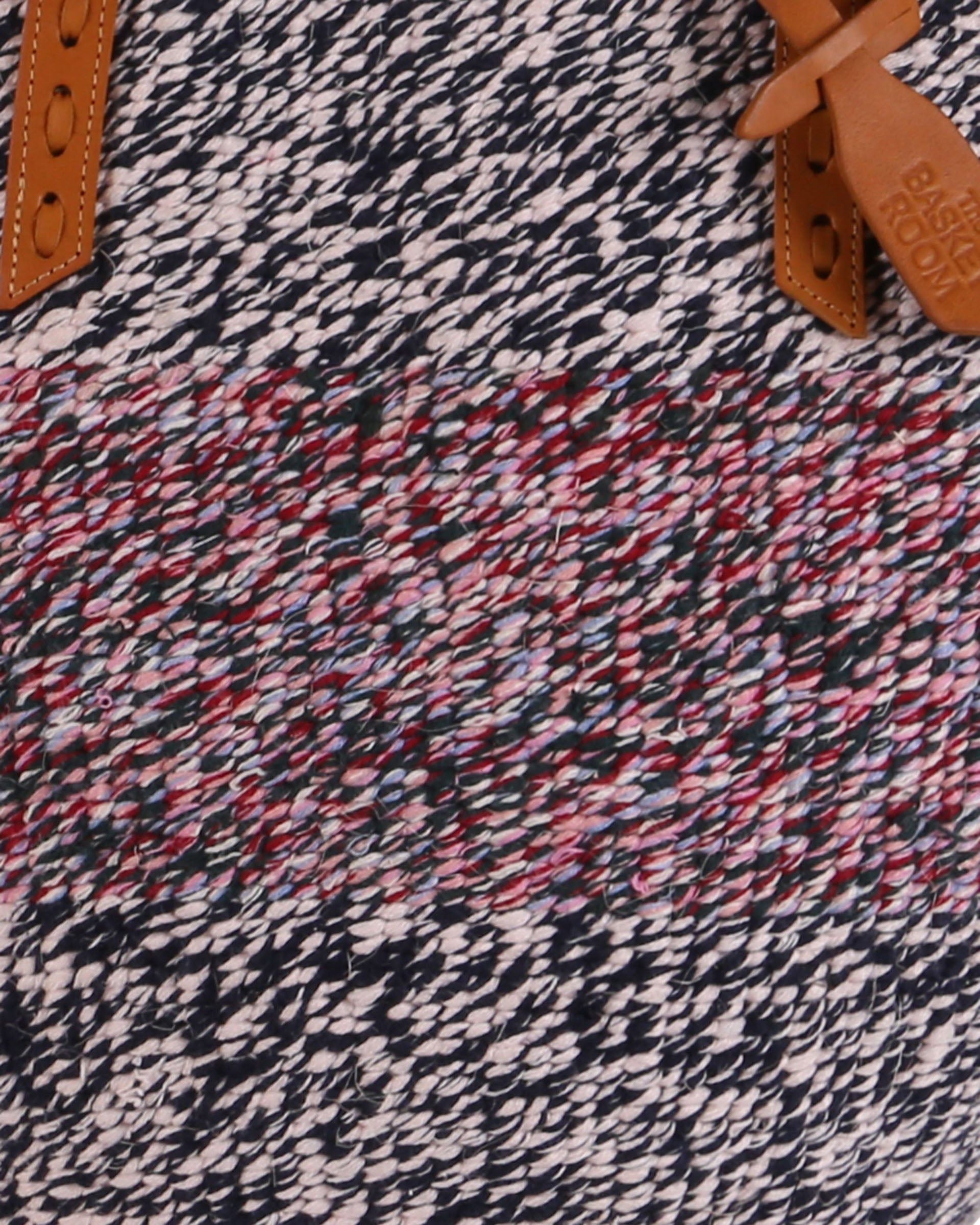 ASTE: Handwoven Red, Black & White Wool Tote Bag