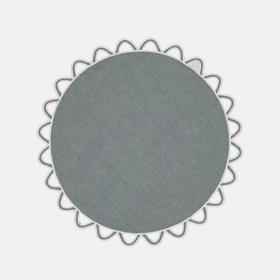 Halo Placemat, Grey with Ecru