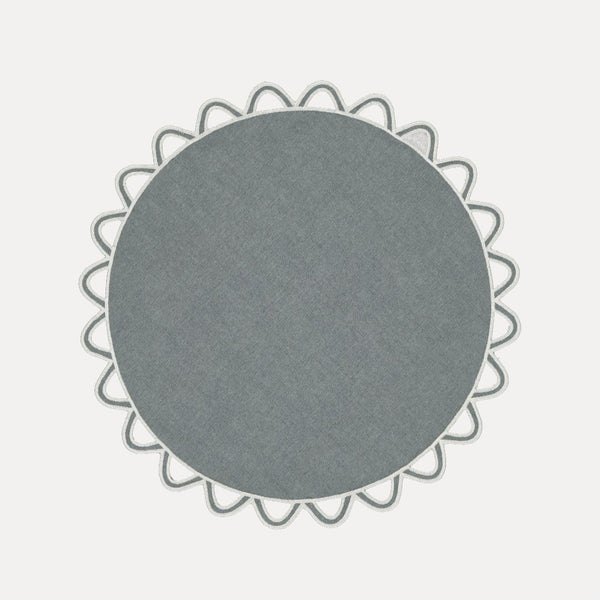 Halo Placemat, Grey with Ecru