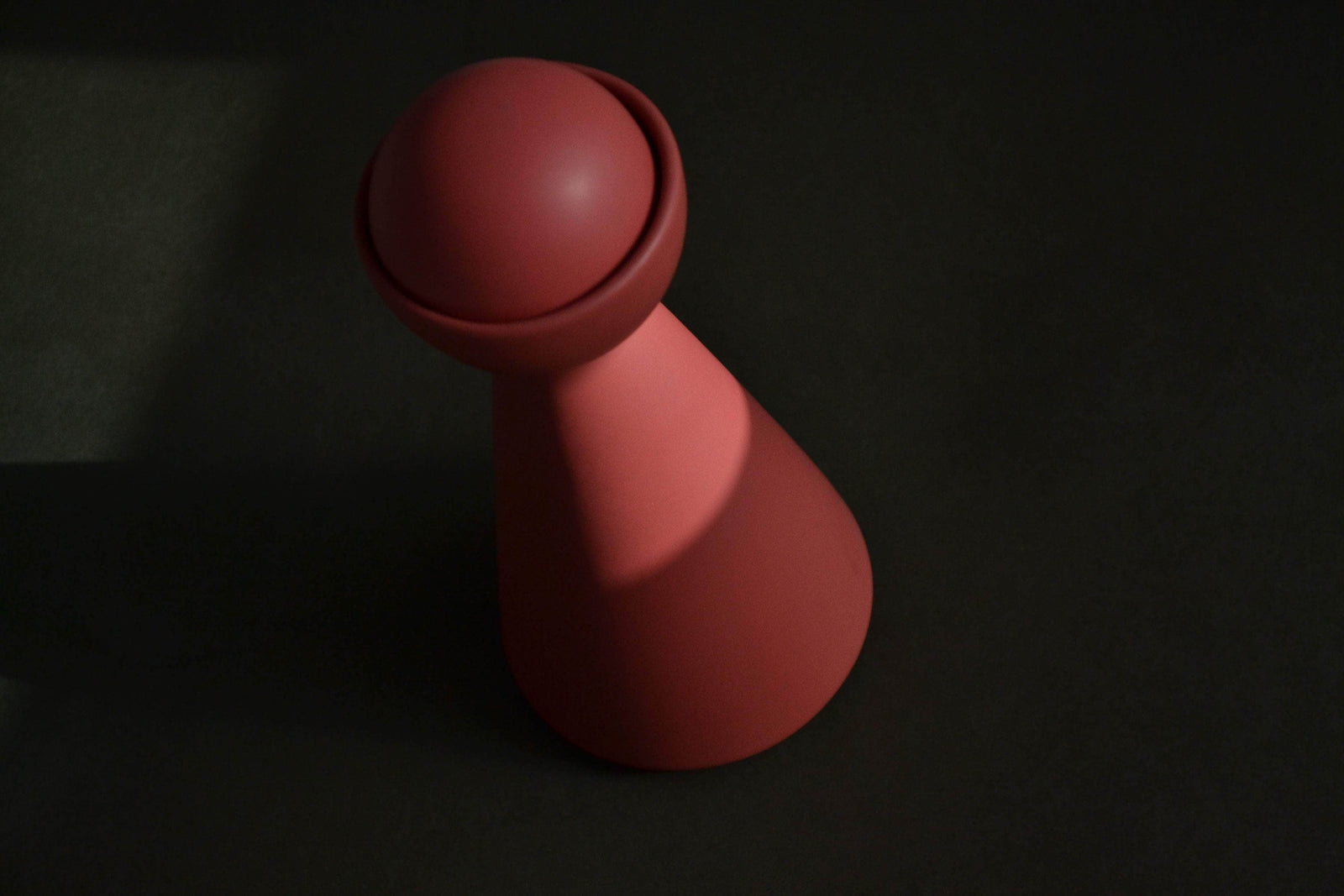 Half Moon Carafe With 2 Cups, Red