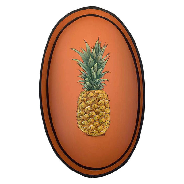 Fauna Handpanited Iron Tray - Pineapple