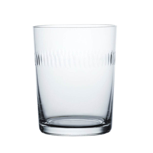 A Set of Four Crystal Large Tumblers with Spears Design