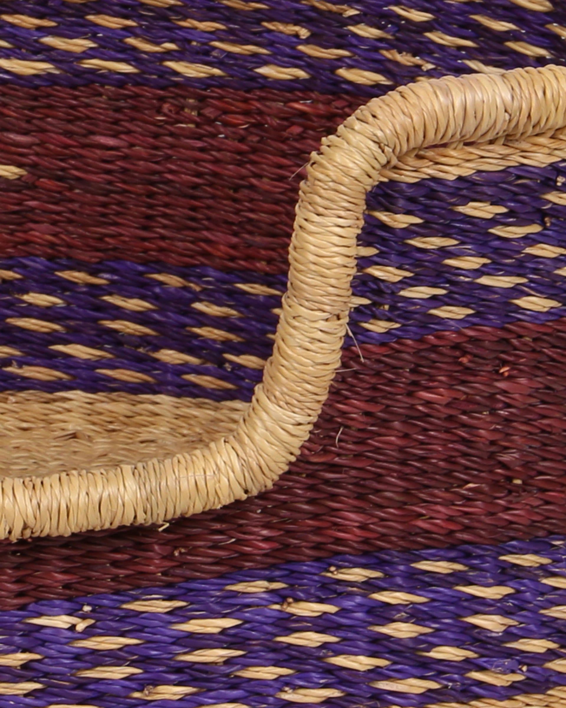 MAGE: Purple and Burgundy Dog Basket - Small