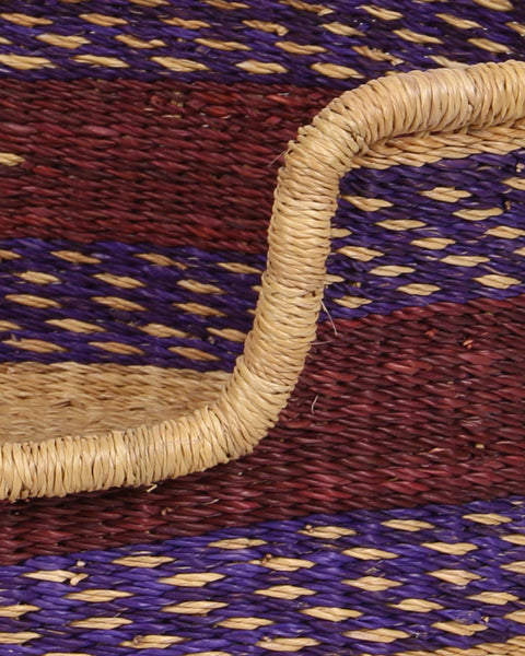 MAGE: Purple and Burgundy Dog Basket - Small