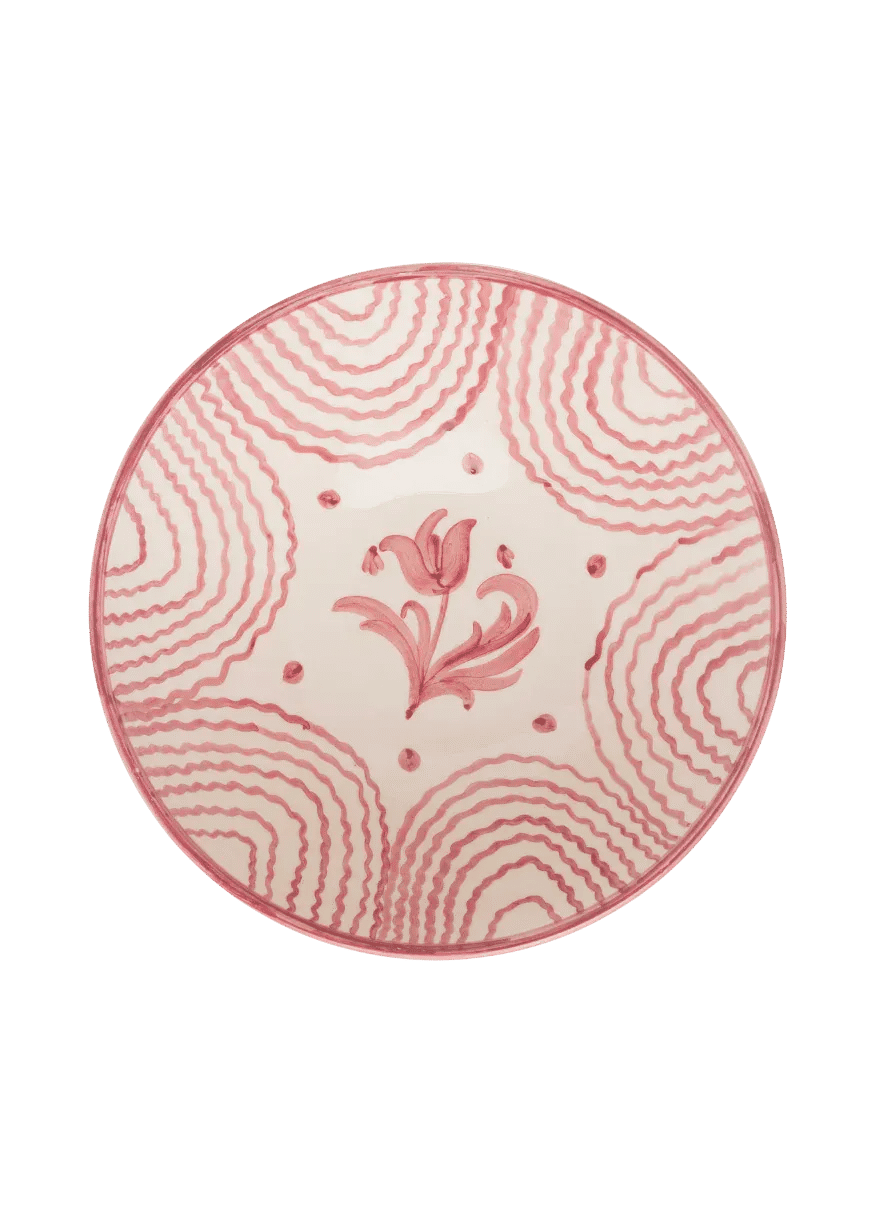 Large Pink Serving Bowl