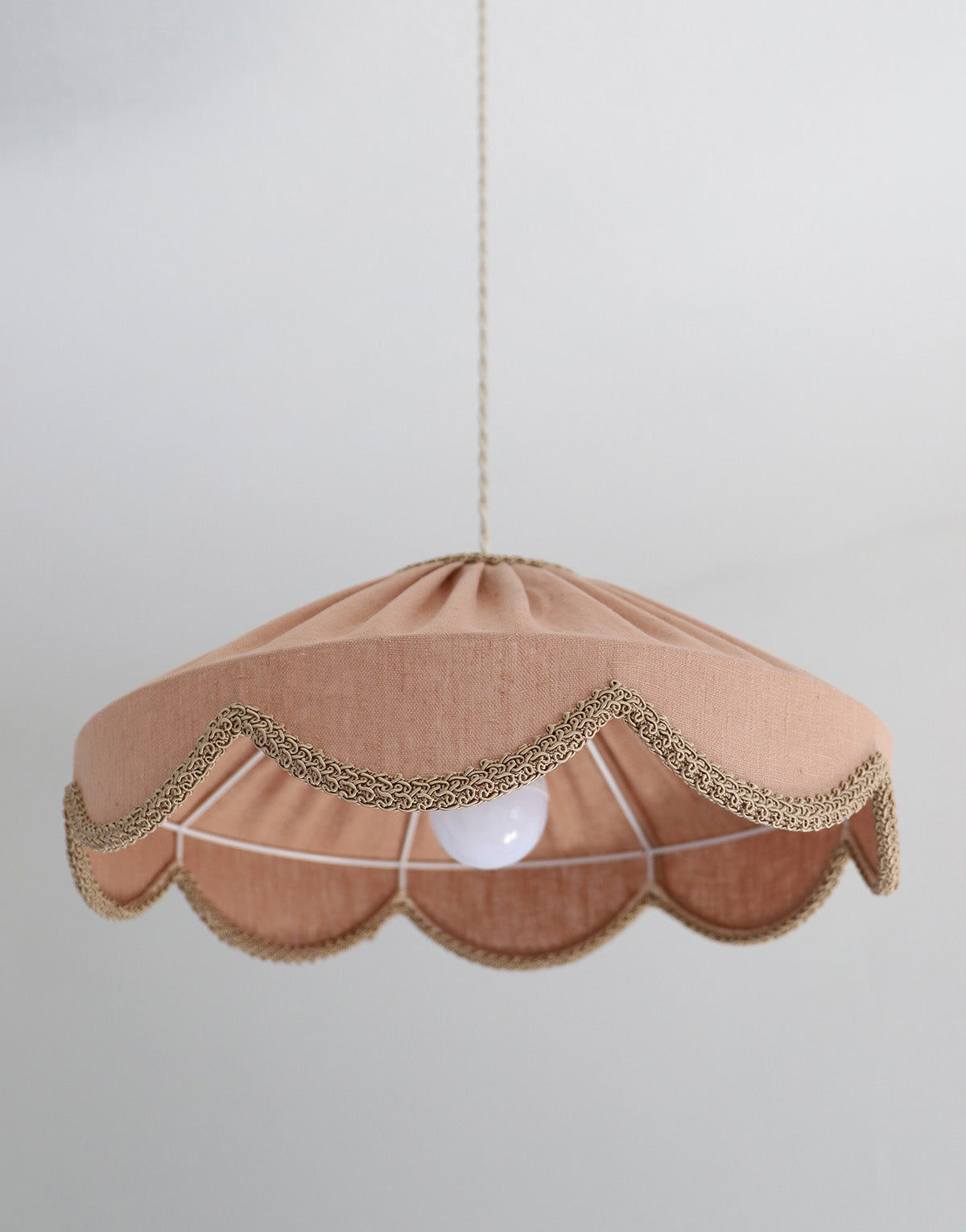Floral-Shaped Pendant Light Solid Cosette “Classic Linen”